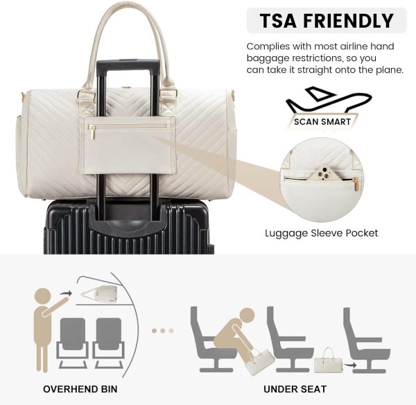 LOVEVOOK Travel Duffle Bag, Weekender Bag for Women with Toiletry Bag, Carry on Overnight Bag with Shoe Compartment, Gym Duffel Bag with Wet Pocket, Mommy Hospital Bags for Labor and Delivery - Image 31