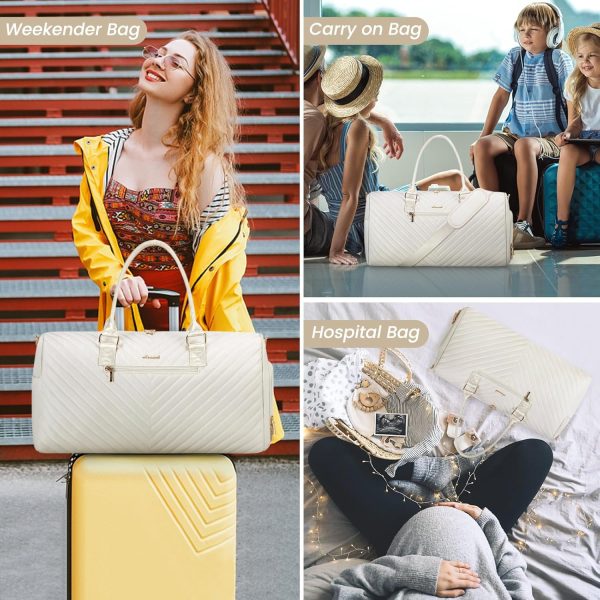 LOVEVOOK Travel Duffle Bag, Weekender Bag for Women with Toiletry Bag, Carry on Overnight Bag with Shoe Compartment, Gym Duffel Bag with Wet Pocket, Mommy Hospital Bags for Labor and Delivery - Image 33