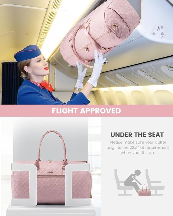 LOVEVOOK Travel Duffle Bag, Weekender Bag for Women with Toiletry Bag, Carry on Overnight Bag with Shoe Compartment, Gym Duffel Bag with Wet Pocket, Mommy Hospital Bags for Labor and Delivery - Image 37
