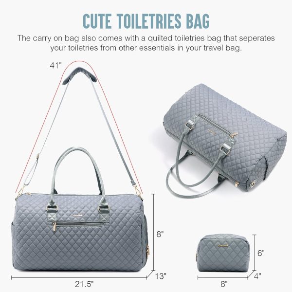 LOVEVOOK Travel Duffle Bag, Weekender Bag for Women with Toiletry Bag, Carry on Overnight Bag with Shoe Compartment, Gym Duffel Bag with Wet Pocket, Mommy Hospital Bags for Labor and Delivery - Image 43