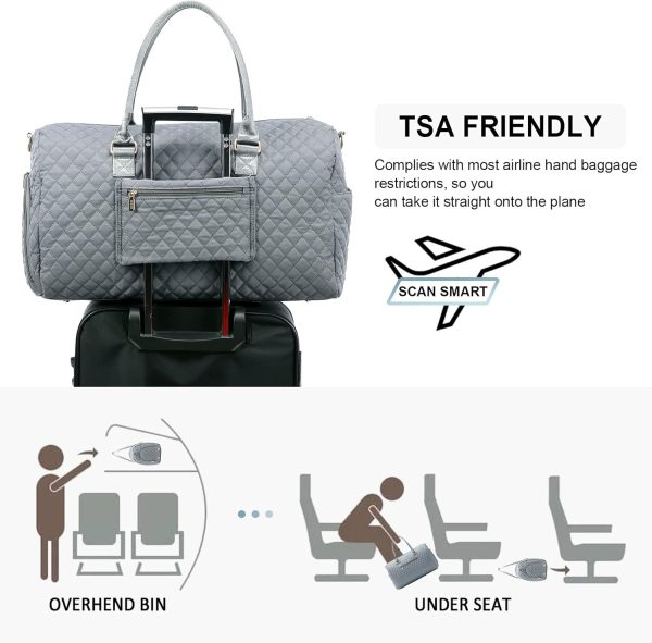 LOVEVOOK Travel Duffle Bag, Weekender Bag for Women with Toiletry Bag, Carry on Overnight Bag with Shoe Compartment, Gym Duffel Bag with Wet Pocket, Mommy Hospital Bags for Labor and Delivery - Image 45