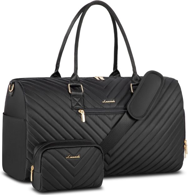 LOVEVOOK Travel Duffle Bag, Weekender Bag for Women with Toiletry Bag, Carry on Overnight Bag with Shoe Compartment, Gym Duffel Bag with Wet Pocket, Mommy Hospital Bags for Labor and Delivery - Image 54