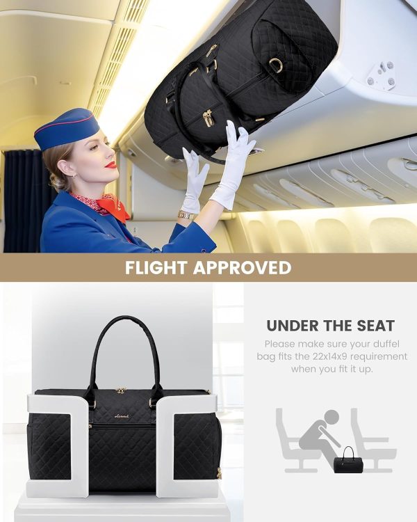 LOVEVOOK Travel Duffle Bag, Weekender Bag for Women with Toiletry Bag, Carry on Overnight Bag with Shoe Compartment, Gym Duffel Bag with Wet Pocket, Mommy Hospital Bags for Labor and Delivery - Image 71