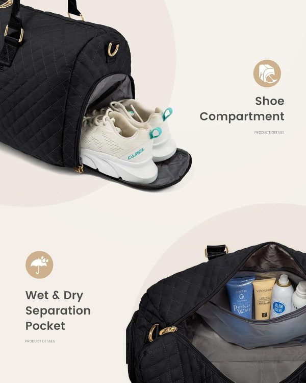 LOVEVOOK Travel Duffle Bag, Weekender Bag for Women with Toiletry Bag, Carry on Overnight Bag with Shoe Compartment, Gym Duffel Bag with Wet Pocket, Mommy Hospital Bags for Labor and Delivery - Image 72