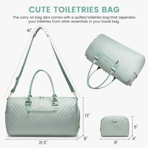 LOVEVOOK Travel Duffle Bag, Weekender Bag for Women with Toiletry Bag, Carry on Overnight Bag with Shoe Compartment, Gym Duffel Bag with Wet Pocket, Mommy Hospital Bags for Labor and Delivery - Image 77