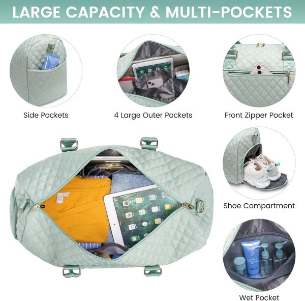 LOVEVOOK Travel Duffle Bag, Weekender Bag for Women with Toiletry Bag, Carry on Overnight Bag with Shoe Compartment, Gym Duffel Bag with Wet Pocket, Mommy Hospital Bags for Labor and Delivery - Image 78