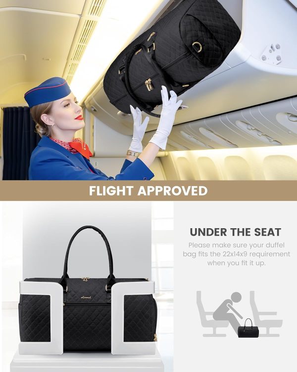 LOVEVOOK Travel Duffle Bag, Weekender Bag for Women with Toiletry Bag, Carry on Overnight Bag with Shoe Compartment, Gym Duffel Bag with Wet Pocket, Mommy Hospital Bags for Labor and Delivery - Image 85
