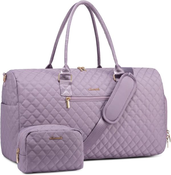 LOVEVOOK Travel Duffle Bag, Weekender Bag for Women with Toiletry Bag, Carry on Overnight Bag with Shoe Compartment, Gym Duffel Bag with Wet Pocket, Mommy Hospital Bags for Labor and Delivery - Image 91
