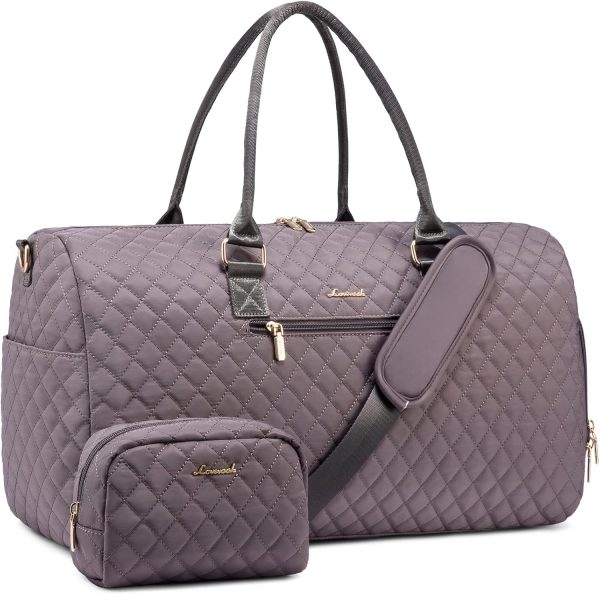 LOVEVOOK Travel Duffle Bag, Weekender Bag for Women with Toiletry Bag, Carry on Overnight Bag with Shoe Compartment, Gym Duffel Bag with Wet Pocket, Mommy Hospital Bags for Labor and Delivery - Image 97