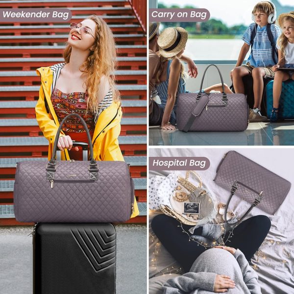 LOVEVOOK Travel Duffle Bag, Weekender Bag for Women with Toiletry Bag, Carry on Overnight Bag with Shoe Compartment, Gym Duffel Bag with Wet Pocket, Mommy Hospital Bags for Labor and Delivery - Image 102