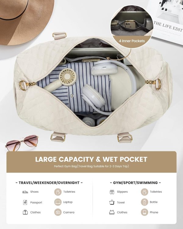 LOVEVOOK Travel Duffle Bag, Weekender Bag for Women with Toiletry Bag, Carry on Overnight Bag with Shoe Compartment, Gym Duffel Bag with Wet Pocket, Mommy Hospital Bags for Labor and Delivery - Image 106