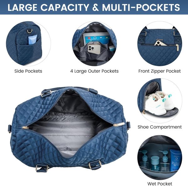 LOVEVOOK Travel Duffle Bag, Weekender Bag for Women with Toiletry Bag, Carry on Overnight Bag with Shoe Compartment, Gym Duffel Bag with Wet Pocket, Mommy Hospital Bags for Labor and Delivery - Image 115