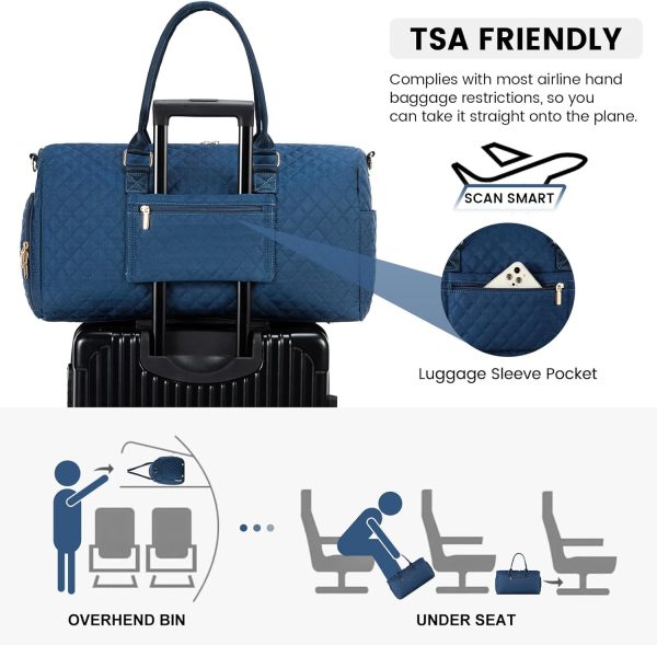LOVEVOOK Travel Duffle Bag, Weekender Bag for Women with Toiletry Bag, Carry on Overnight Bag with Shoe Compartment, Gym Duffel Bag with Wet Pocket, Mommy Hospital Bags for Labor and Delivery - Image 116