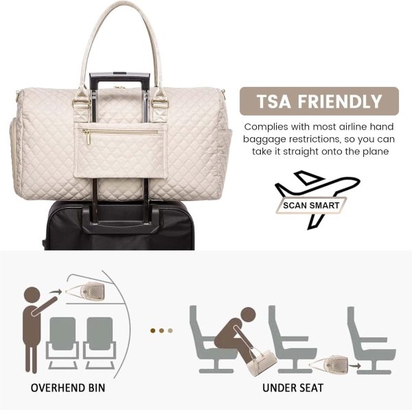 LOVEVOOK Travel Duffle Bag, Weekender Bag for Women with Toiletry Bag, Carry on Overnight Bag with Shoe Compartment, Gym Duffel Bag with Wet Pocket, Mommy Hospital Bags for Labor and Delivery - Image 122