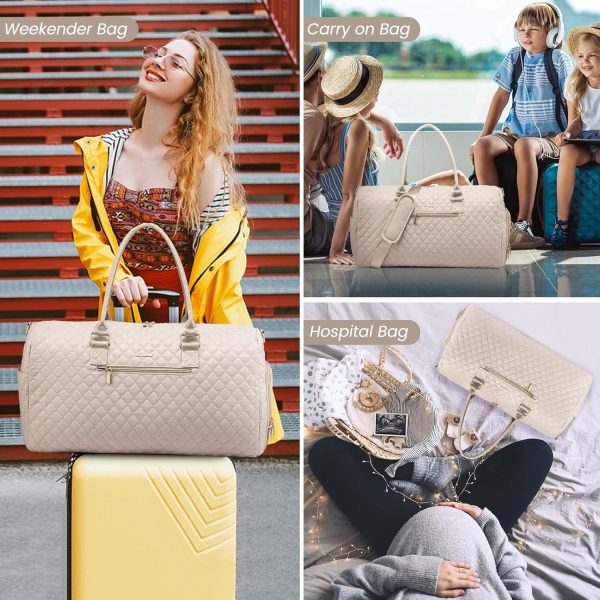 LOVEVOOK Travel Duffle Bag, Weekender Bag for Women with Toiletry Bag, Carry on Overnight Bag with Shoe Compartment, Gym Duffel Bag with Wet Pocket, Mommy Hospital Bags for Labor and Delivery - Image 124