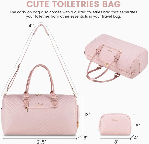 LOVEVOOK Travel Duffle Bag, Weekender Bag for Women with Toiletry Bag, Carry on Overnight Bag with Shoe Compartment, Gym Duffel Bag with Wet Pocket, Mommy Hospital Bags for Labor and Delivery - Image 127