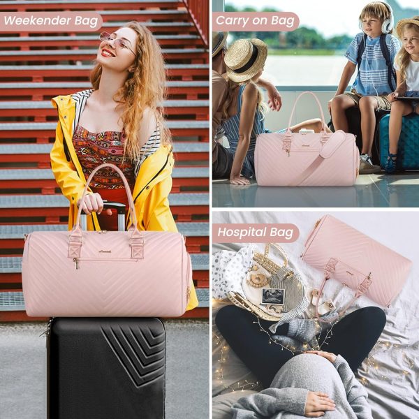 LOVEVOOK Travel Duffle Bag, Weekender Bag for Women with Toiletry Bag, Carry on Overnight Bag with Shoe Compartment, Gym Duffel Bag with Wet Pocket, Mommy Hospital Bags for Labor and Delivery - Image 131