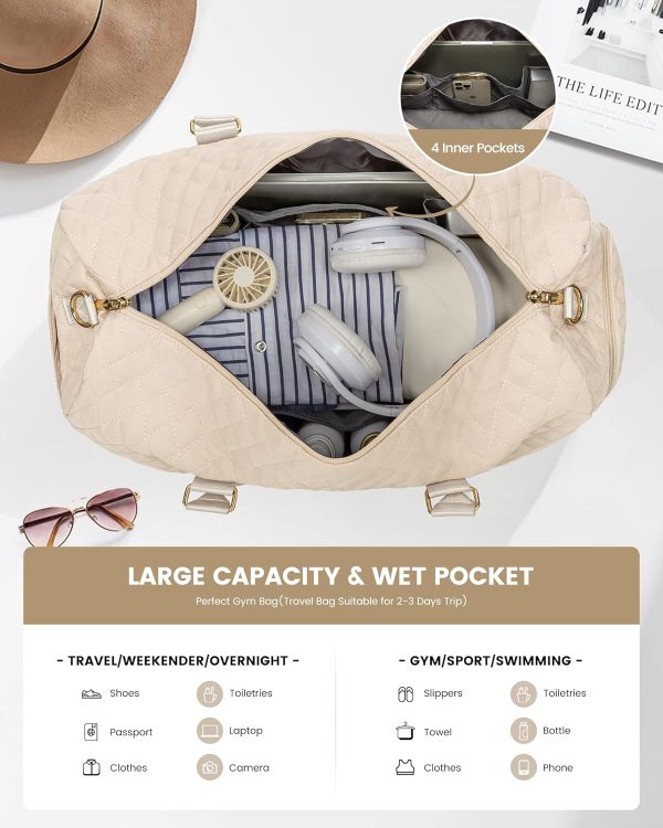 LOVEVOOK Travel Duffle Bag, Weekender Bag for Women with Toiletry Bag, Carry on Overnight Bag with Shoe Compartment, Gym Duffel Bag with Wet Pocket, Mommy Hospital Bags for Labor and Delivery - Image 134