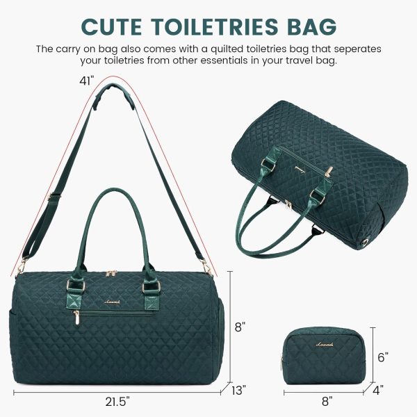 LOVEVOOK Travel Duffle Bag, Weekender Bag for Women with Toiletry Bag, Carry on Overnight Bag with Shoe Compartment, Gym Duffel Bag with Wet Pocket, Mommy Hospital Bags for Labor and Delivery - Image 142