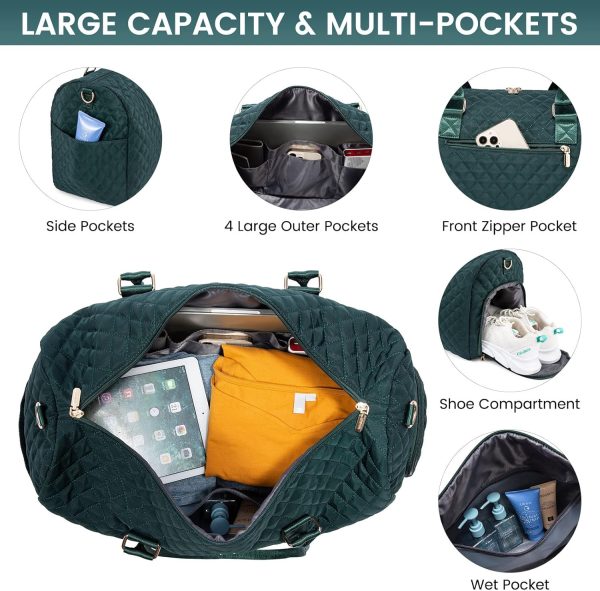 LOVEVOOK Travel Duffle Bag, Weekender Bag for Women with Toiletry Bag, Carry on Overnight Bag with Shoe Compartment, Gym Duffel Bag with Wet Pocket, Mommy Hospital Bags for Labor and Delivery - Image 143
