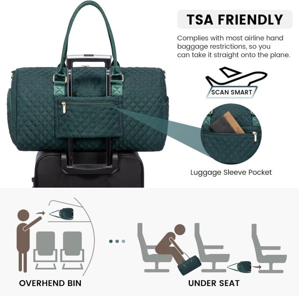 LOVEVOOK Travel Duffle Bag, Weekender Bag for Women with Toiletry Bag, Carry on Overnight Bag with Shoe Compartment, Gym Duffel Bag with Wet Pocket, Mommy Hospital Bags for Labor and Delivery - Image 144