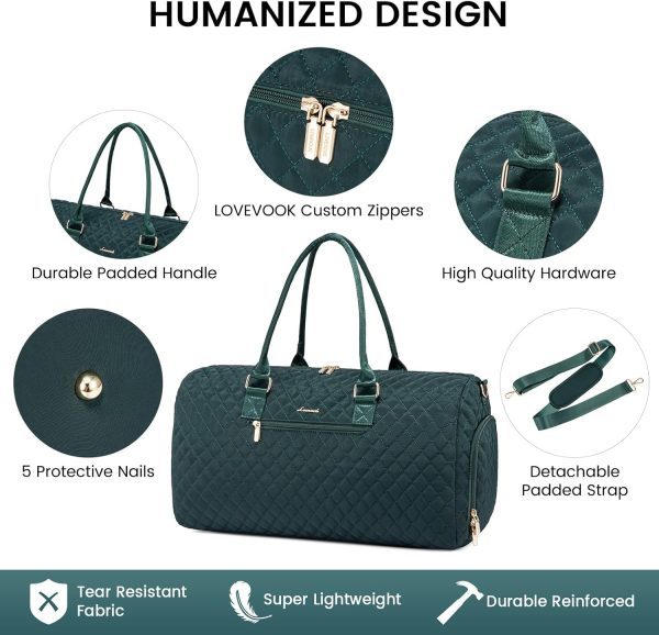 LOVEVOOK Travel Duffle Bag, Weekender Bag for Women with Toiletry Bag, Carry on Overnight Bag with Shoe Compartment, Gym Duffel Bag with Wet Pocket, Mommy Hospital Bags for Labor and Delivery - Image 145
