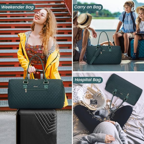 LOVEVOOK Travel Duffle Bag, Weekender Bag for Women with Toiletry Bag, Carry on Overnight Bag with Shoe Compartment, Gym Duffel Bag with Wet Pocket, Mommy Hospital Bags for Labor and Delivery - Image 146