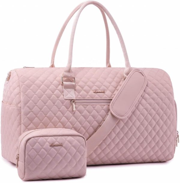 LOVEVOOK Travel Duffle Bag, Weekender Bag for Women with Toiletry Bag, Carry on Overnight Bag with Shoe Compartment, Gym Duffel Bag with Wet Pocket, Mommy Hospital Bags for Labor and Delivery - Image 147
