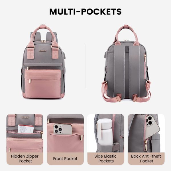 LOVEVOOK Mini Backpack for Women Stylish Waterproof Backpack Purse with USB Port, Cute Bookbag for College School Travel - Image 2