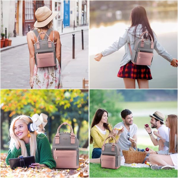 LOVEVOOK Mini Backpack for Women Stylish Waterproof Backpack Purse with USB Port, Cute Bookbag for College School Travel - Image 6