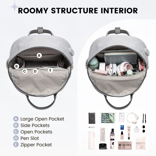LOVEVOOK Mini Backpack for Women Stylish Waterproof Backpack Purse with USB Port, Cute Bookbag for College School Travel - Image 9