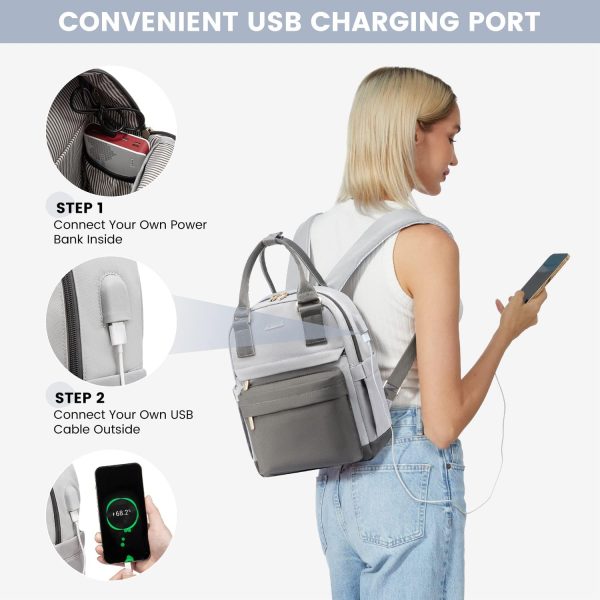 LOVEVOOK Mini Backpack for Women Stylish Waterproof Backpack Purse with USB Port, Cute Bookbag for College School Travel - Image 11