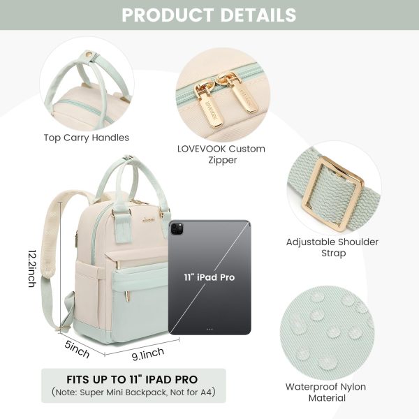 LOVEVOOK Mini Backpack for Women Stylish Waterproof Backpack Purse with USB Port, Cute Bookbag for College School Travel - Image 16