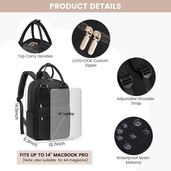 LOVEVOOK Mini Backpack for Women Stylish Waterproof Backpack Purse with USB Port, Cute Bookbag for College School Travel - Image 29