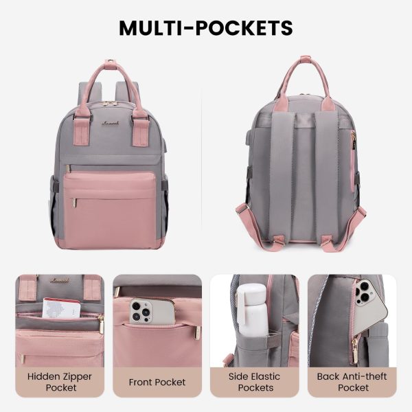 LOVEVOOK Mini Backpack for Women Stylish Waterproof Backpack Purse with USB Port, Cute Bookbag for College School Travel - Image 31
