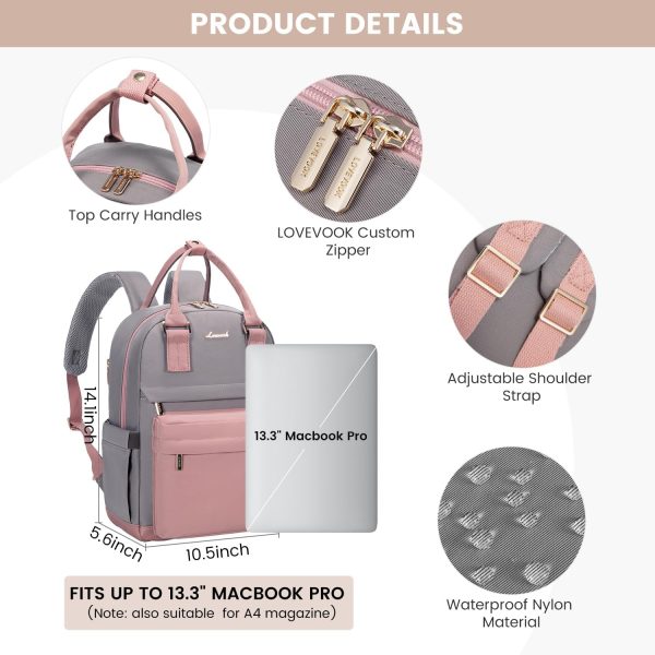 LOVEVOOK Mini Backpack for Women Stylish Waterproof Backpack Purse with USB Port, Cute Bookbag for College School Travel - Image 33