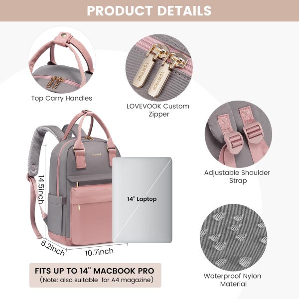 LOVEVOOK Mini Backpack for Women Stylish Waterproof Backpack Purse with USB Port, Cute Bookbag for College School Travel - Image 40