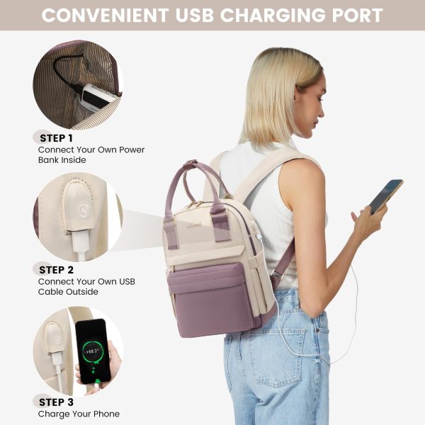 LOVEVOOK Mini Backpack for Women Stylish Waterproof Backpack Purse with USB Port, Cute Bookbag for College School Travel - Image 44