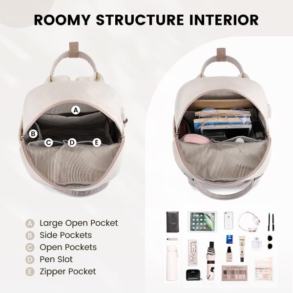 LOVEVOOK Mini Backpack for Women Stylish Waterproof Backpack Purse with USB Port, Cute Bookbag for College School Travel - Image 55