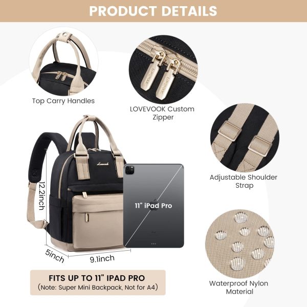 LOVEVOOK Mini Backpack for Women Stylish Waterproof Backpack Purse with USB Port, Cute Bookbag for College School Travel - Image 69