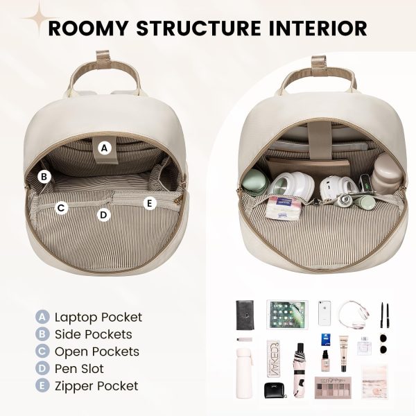 LOVEVOOK Mini Backpack for Women Stylish Waterproof Backpack Purse with USB Port, Cute Bookbag for College School Travel - Image 74
