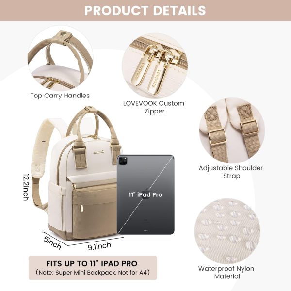 LOVEVOOK Mini Backpack for Women Stylish Waterproof Backpack Purse with USB Port, Cute Bookbag for College School Travel - Image 80