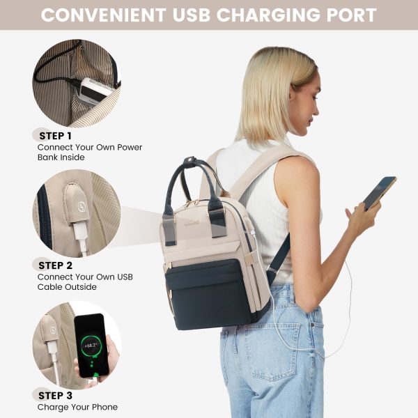 LOVEVOOK Mini Backpack for Women Stylish Waterproof Backpack Purse with USB Port, Cute Bookbag for College School Travel - Image 85