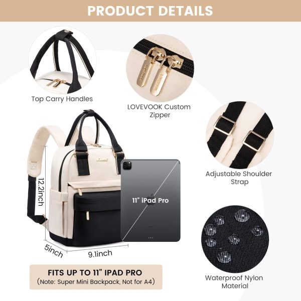 LOVEVOOK Mini Backpack for Women Stylish Waterproof Backpack Purse with USB Port, Cute Bookbag for College School Travel - Image 88