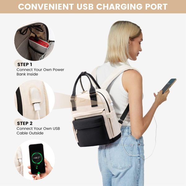 LOVEVOOK Mini Backpack for Women Stylish Waterproof Backpack Purse with USB Port, Cute Bookbag for College School Travel - Image 89