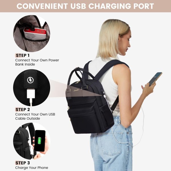 LOVEVOOK Mini Backpack for Women Stylish Waterproof Backpack Purse with USB Port, Cute Bookbag for College School Travel - Image 98